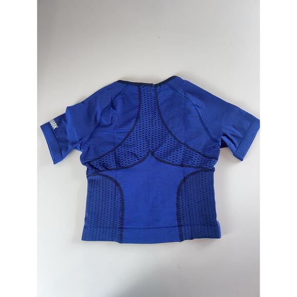 Gym Shark Womens Sport Small Seamless Tank Top Midi Cropped Blue Body Fit - Picture 3 of 6